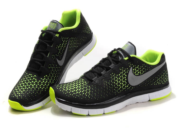 Nike Free 3.0 V4 Mens Shoes black fluorescent green